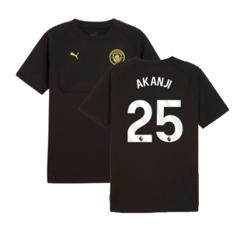 2024-2025 Man City Pumatech Pocket Tee (Black) (Akanji 25)