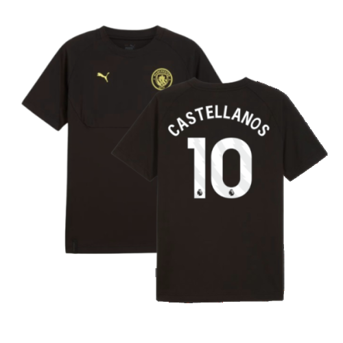 2024-2025 Man City Pumatech Pocket Tee (Black) (Castellanos 10)