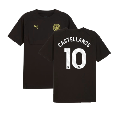 2024-2025 Man City Pumatech Pocket Tee (Black) (Castellanos 10)