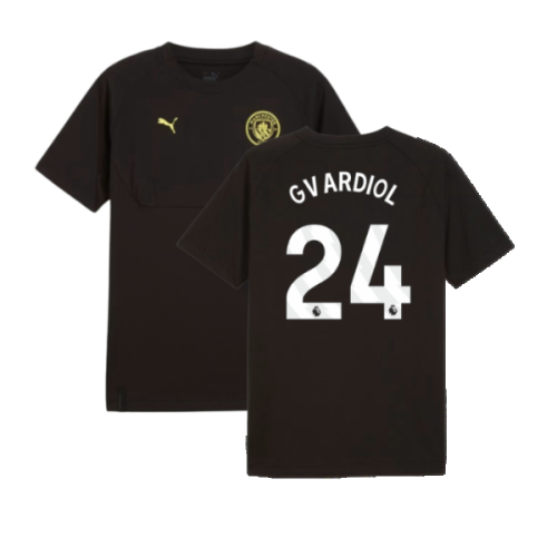 2024-2025 Man City Pumatech Pocket Tee (Black) (Gvardiol 24)