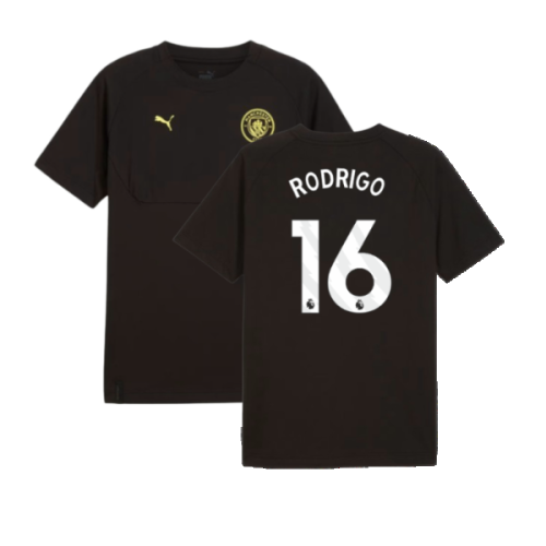 2024-2025 Man City Pumatech Pocket Tee (Black) (Rodrigo 16)