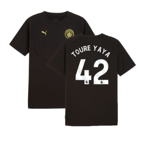 2024-2025 Man City Pumatech Pocket Tee (Black) (Toure Yaya 42)