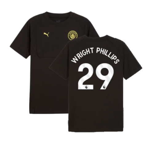 2024-2025 Man City Pumatech Pocket Tee (Black) (Wright Phillips 29)