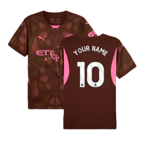 2024-2025 Man City Third Goalkeeper Shirt (Espresso Brown) (Your Name)