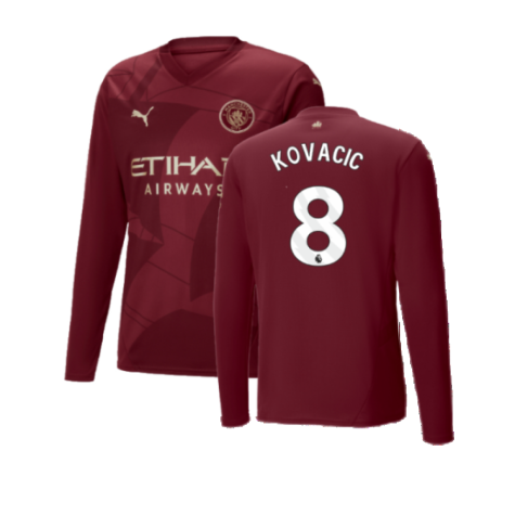 2024-2025 Man City Third Long Sleeve Shirt (Kovacic 8)