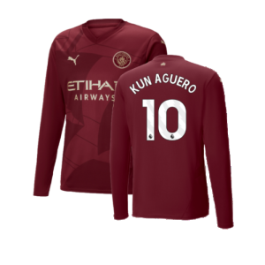 2024-2025 Man City Third Long Sleeve Shirt (Kun Aguero 10)