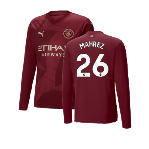 2024-2025 Man City Third Long Sleeve Shirt (Mahrez 26)