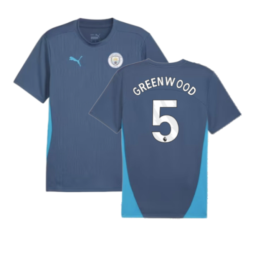 2024-2025 Man City Training Shirt (Inky Blue) (Greenwood 5)