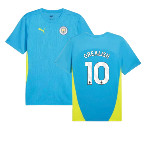 2024-2025 Man City Training Shirt (Magic Blue) (Grealish 10)