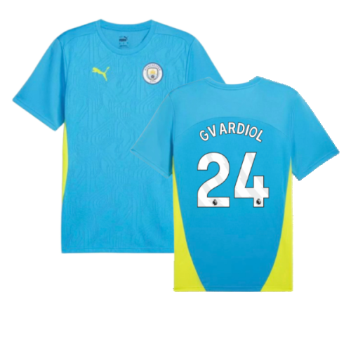 2024-2025 Man City Training Shirt (Magic Blue) (Gvardiol 24)