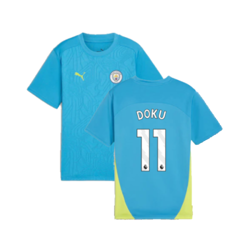 2024-2025 Man City Training Shirt (Magic Blue) - Kids (Doku 11)