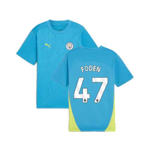 2024-2025 Man City Training Shirt (Magic Blue) - Kids (Foden 47)