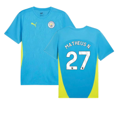 2024-2025 Man City Training Shirt (Magic Blue) (Matheus N. 27)