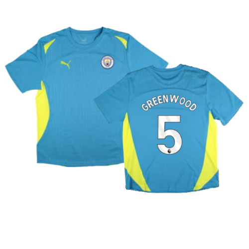 2024-2025 Man City Training Shirt Pro (Blue) (Greenwood 5)