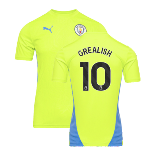 2024-2025 Man City Training Shirt (Yellow Glow) (Grealish 10)