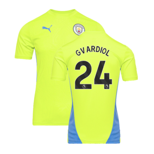 2024-2025 Man City Training Shirt (Yellow Glow) (Gvardiol 24)