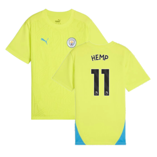 2024-2025 Man City Training Shirt (Yellow Glow) - Kids (Hemp 11)