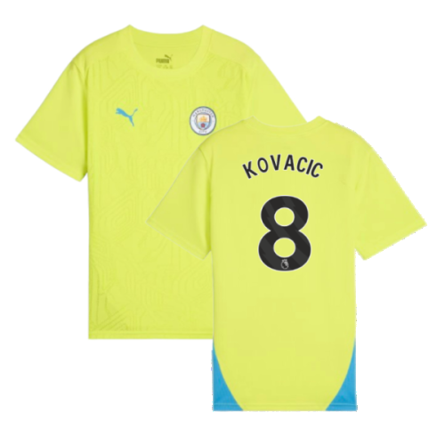 2024-2025 Man City Training Shirt (Yellow Glow) - Kids (Kovacic 8)