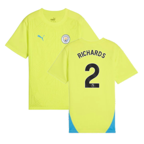 2024-2025 Man City Training Shirt (Yellow Glow) - Kids (Richards 2)