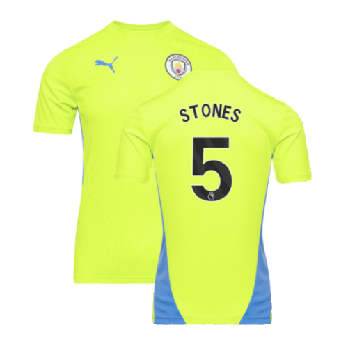 2024-2025 Man City Training Shirt (Yellow Glow) (Stones 5)