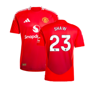 2024-2025 Man Utd Authentic Home Shirt (Shaw 23)