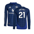 2024-2025 Man Utd Authentic Long Sleeve Away Shirt (Antony 21)