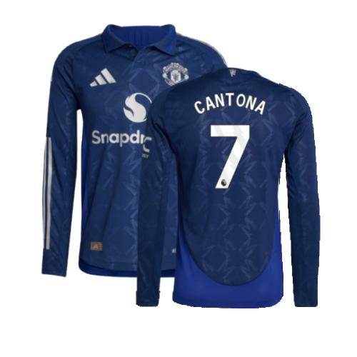 2024-2025 Man Utd Authentic Long Sleeve Away Shirt (Cantona 7)