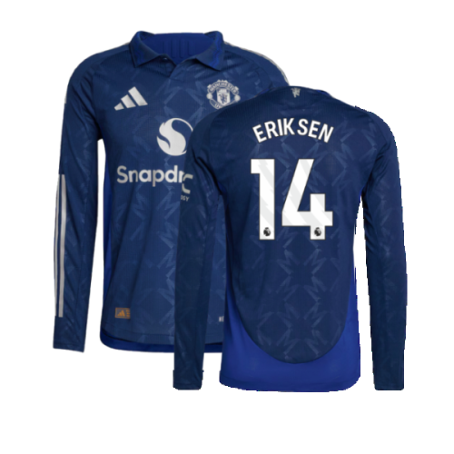 2024-2025 Man Utd Authentic Long Sleeve Away Shirt (Eriksen 14)