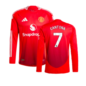 2024-2025 Man Utd Authentic Long Sleeve Home Shirt (Cantona 7)