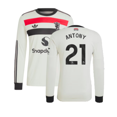 2024-2025 Man Utd Authentic Long Sleeve Third Shirt (Antony 21)