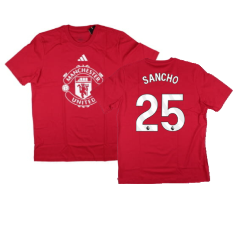 2024-2025 Man Utd DNA Graphic Tee (Red) (Sancho 25)