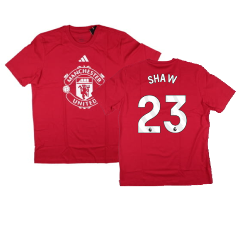 2024-2025 Man Utd DNA Graphic Tee (Red) (Shaw 23)