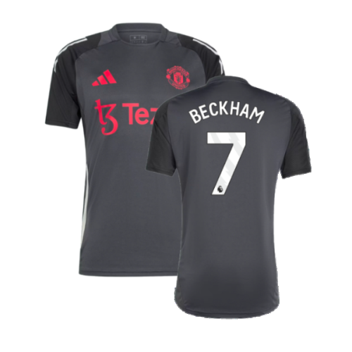 2024-2025 Man Utd EU Training Jersey (Carbon) (Beckham 7)