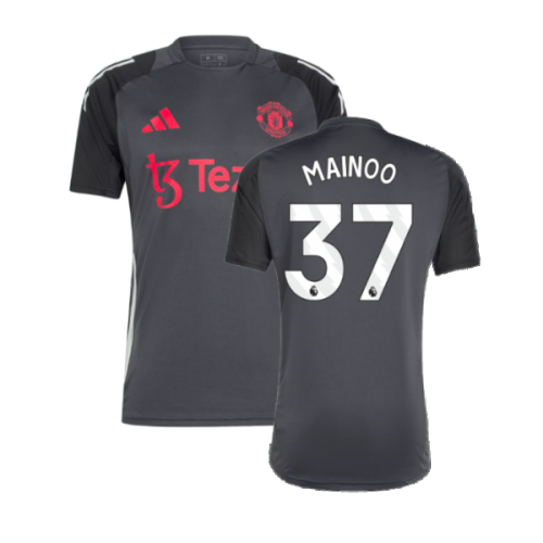 2024-2025 Man Utd EU Training Jersey (Carbon) (Mainoo 37)