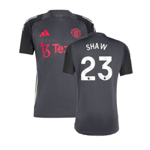 2024-2025 Man Utd EU Training Jersey (Carbon) (Shaw 23)