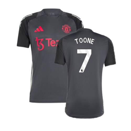 2024-2025 Man Utd EU Training Jersey (Carbon) (Toone 7)