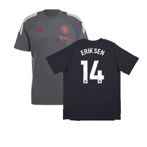 2024-2025 Man Utd EU Training Tee (Carbon) (Eriksen 14)