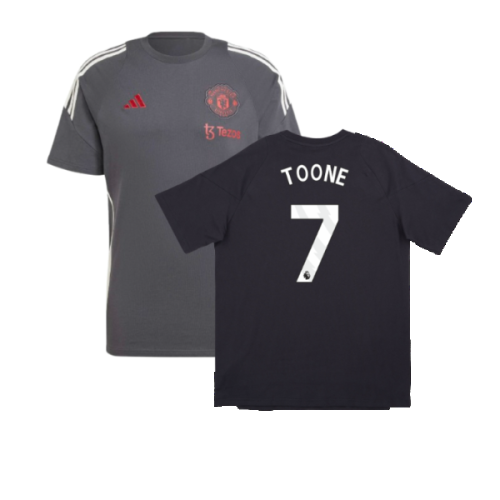 2024-2025 Man Utd EU Training Tee (Carbon) (Toone 7)