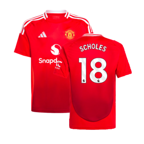 2024-2025 Man Utd Home Shirt (Kids) (Scholes 18)