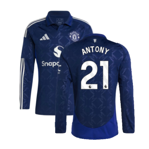 2024-2025 Man Utd Long Sleeve Away Shirt (Antony 21)