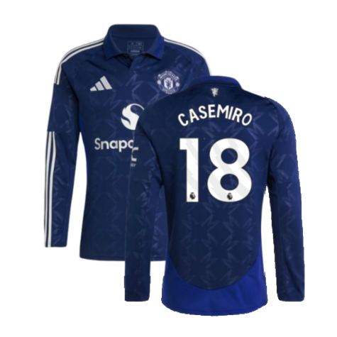 2024-2025 Man Utd Long Sleeve Away Shirt (Casemiro 18)