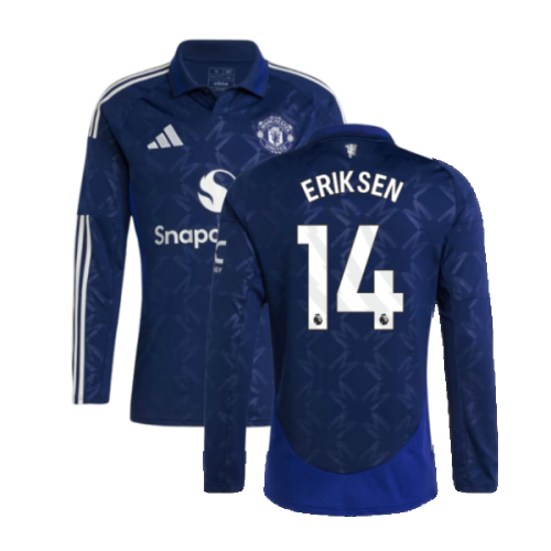 2024-2025 Man Utd Long Sleeve Away Shirt (Eriksen 14)