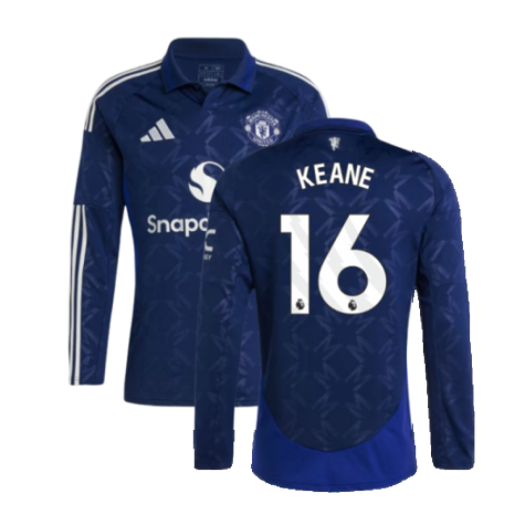 2024-2025 Man Utd Long Sleeve Away Shirt (Keane 16)