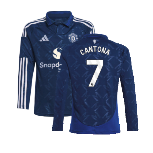 2024-2025 Man Utd Long Sleeve Away Shirt (Kids) (Cantona 7)