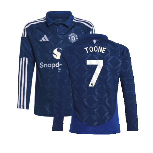 2024-2025 Man Utd Long Sleeve Away Shirt (Kids) (Toone 7)