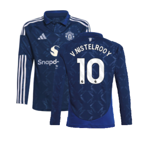 2024-2025 Man Utd Long Sleeve Away Shirt (Kids) (V.Nistelrooy 10)