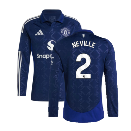 2024-2025 Man Utd Long Sleeve Away Shirt (Neville 2)