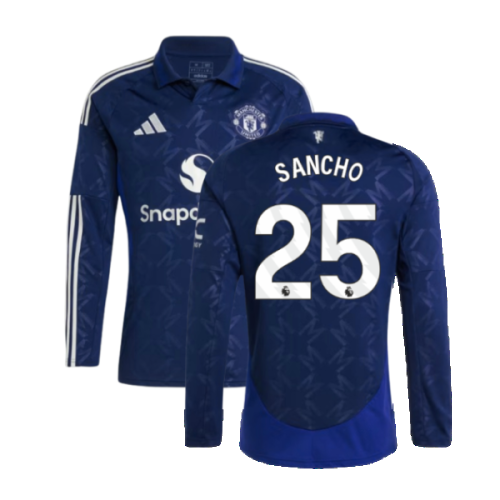 2024-2025 Man Utd Long Sleeve Away Shirt (Sancho 25)