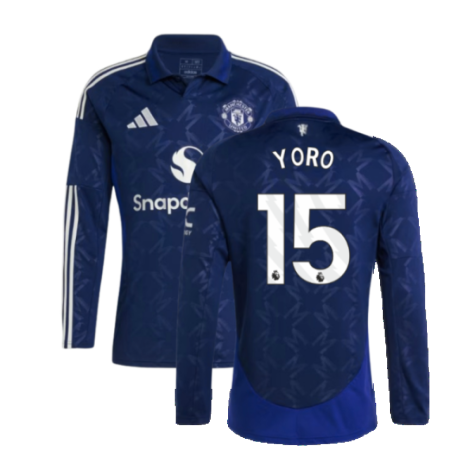 2024-2025 Man Utd Long Sleeve Away Shirt (Yoro 15)