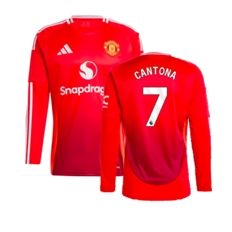 2024-2025 Man Utd Long Sleeve Home Shirt (Cantona 7)